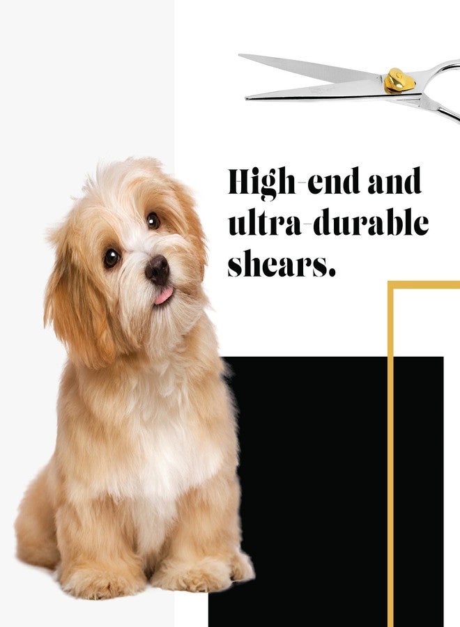 Sharf Gold Touch Pet Grooming Shear | Straight Cat & Dog Grooming Scissors | 6.5 Inch | 440c Japanese Stainless Steel Pet Dog Shearing Scissors | Animal Shears with Removable Comfort Rings - Image 5